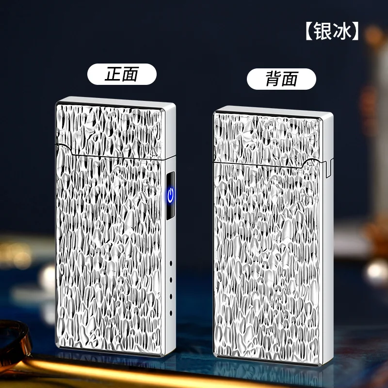 The New Langsheng Double Arc Silent Ignition Charging Lighter Long Battery Life Saying Goodbye to Frequent Battery Replacement