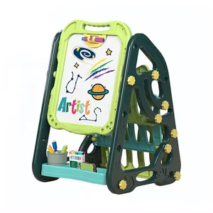 ITTL Multi-functional Plastic Educational Double-sided Writing Toys Bookshelf Drawing Board