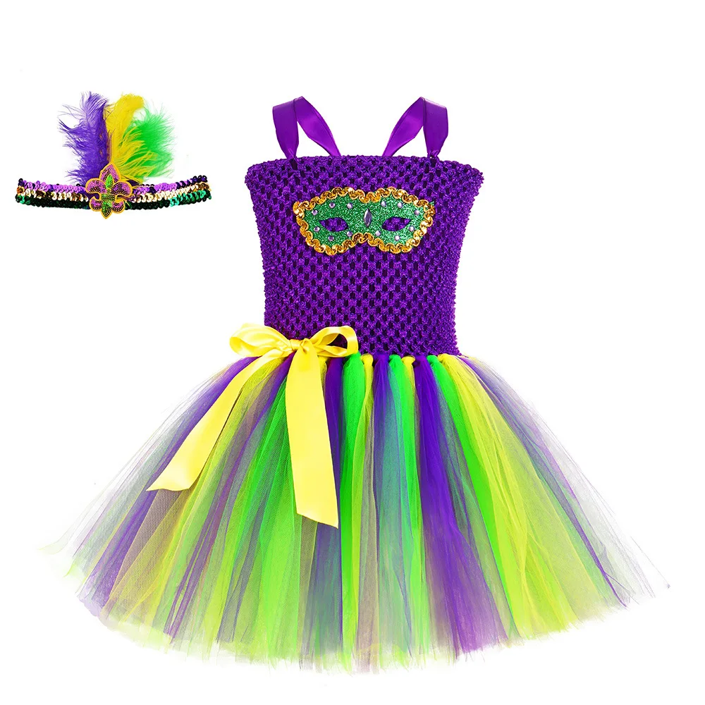 Newest Girl Mardi Gras Outfit Mardi Gras Inspired Kid Tutu Dress - Buy ...