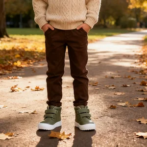 Babyhappy Patent High Quality Ergonomic Design Ankle Genuine Leather Booties Kids Warm Zipper Footwear Boot Shoes for Children