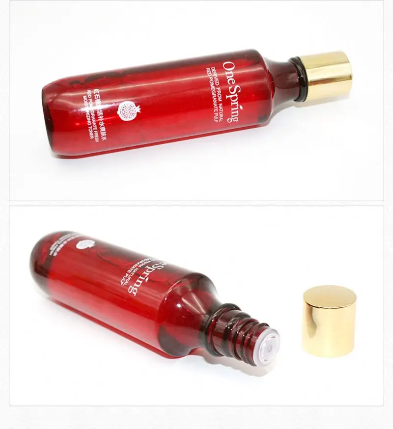 Logo OEM ODM One Spring Moisturizing Red Pomegranate Hyaluronic Acid Brightening Whitening Face Cleanser Toner Skin Care Set