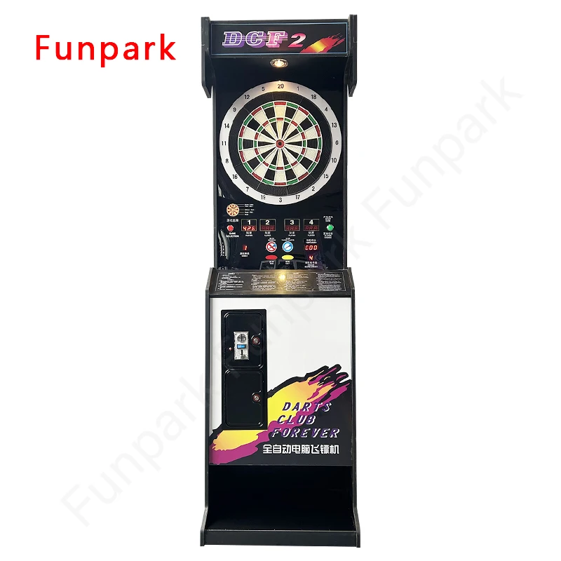 Funpark High Quality Coin Operated Arcade Dart Machine Sport Style Metal and Wooden Pusher for Recreation Centers factory