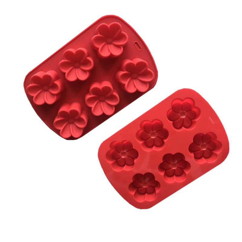 Food Grade Silicone Flower Mold, Floral Shaped Baking Molds for Cake Chocolate, DIY Soap/Candle Making Molds details
