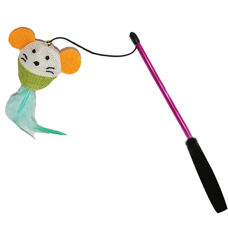Игрушка-палочка для кошек Thinkerpet красочное