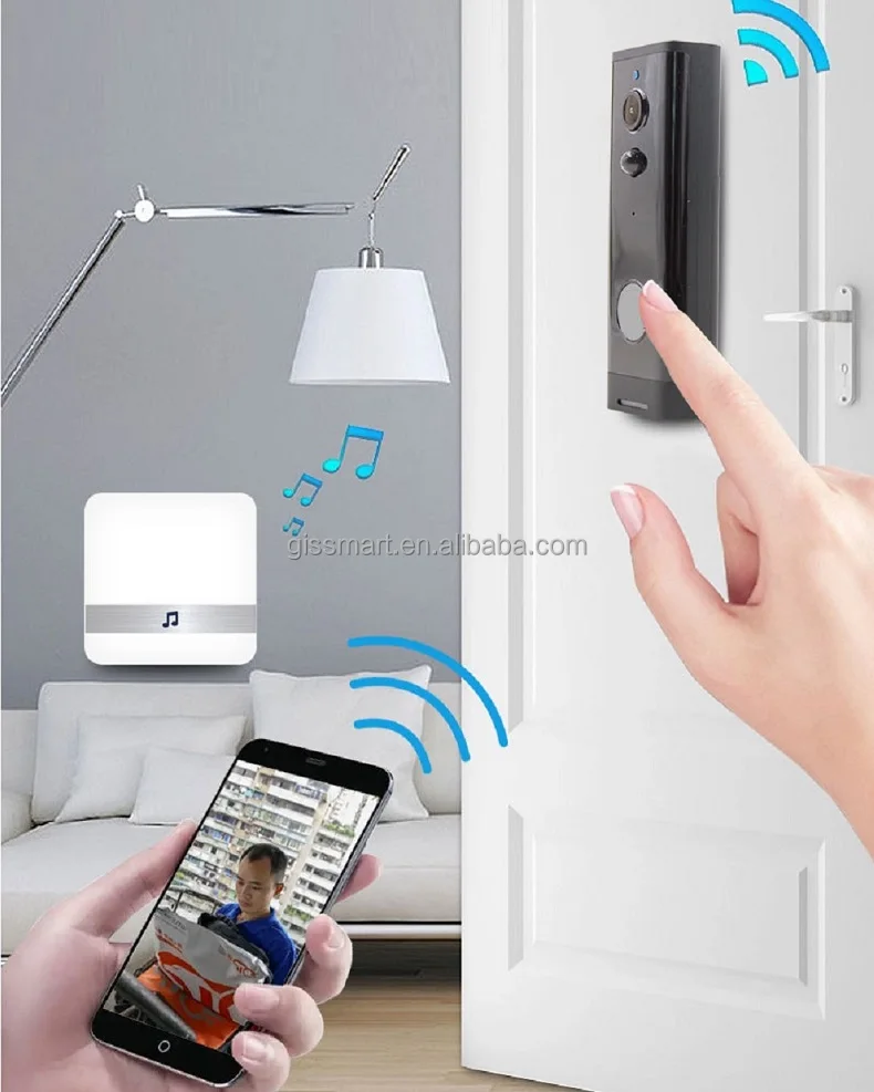 1080p Smart Home Night Vision Wifi Tuya Video Doorbell Camera Wireless