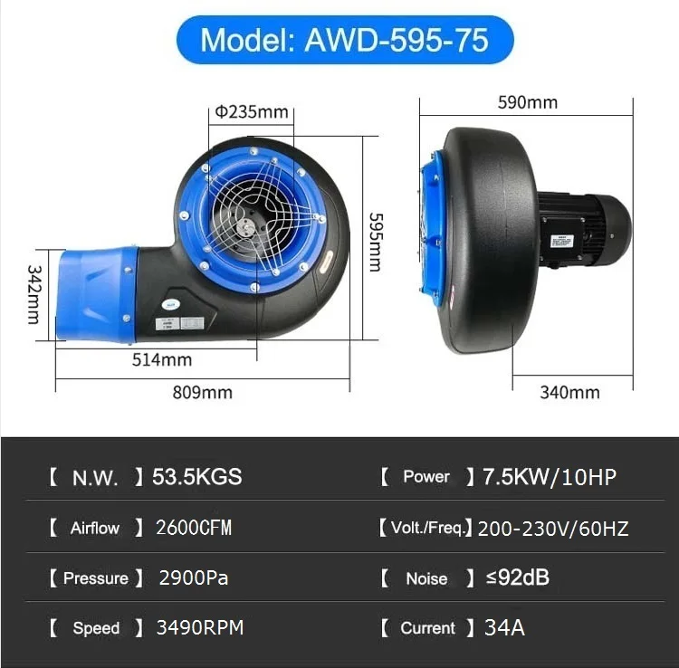 220V Car Wash Blower - Efficient Drying Solutions