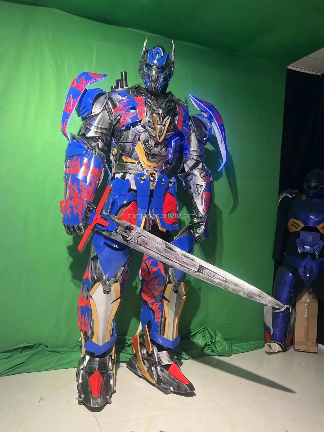 New Arrived Adult Size Wearable Walking Dancing Led Robot Mascot Cosplay Costume for Event Party Rental
