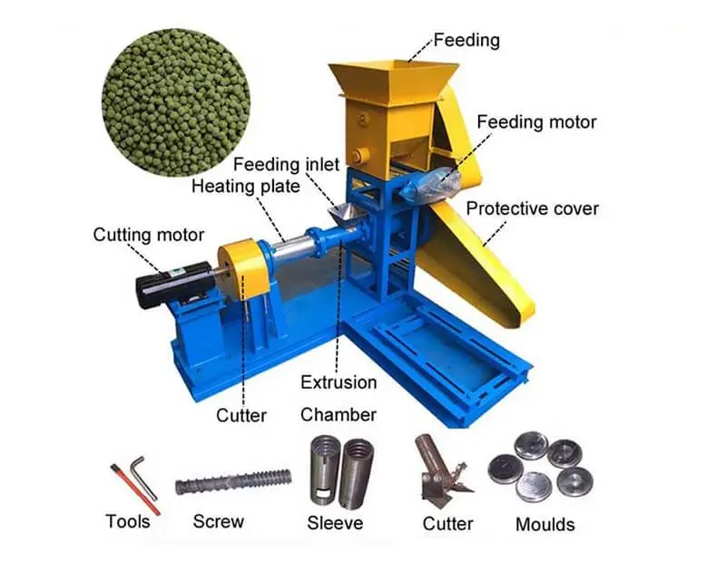 fish food making machine fish feed pellet extruder
