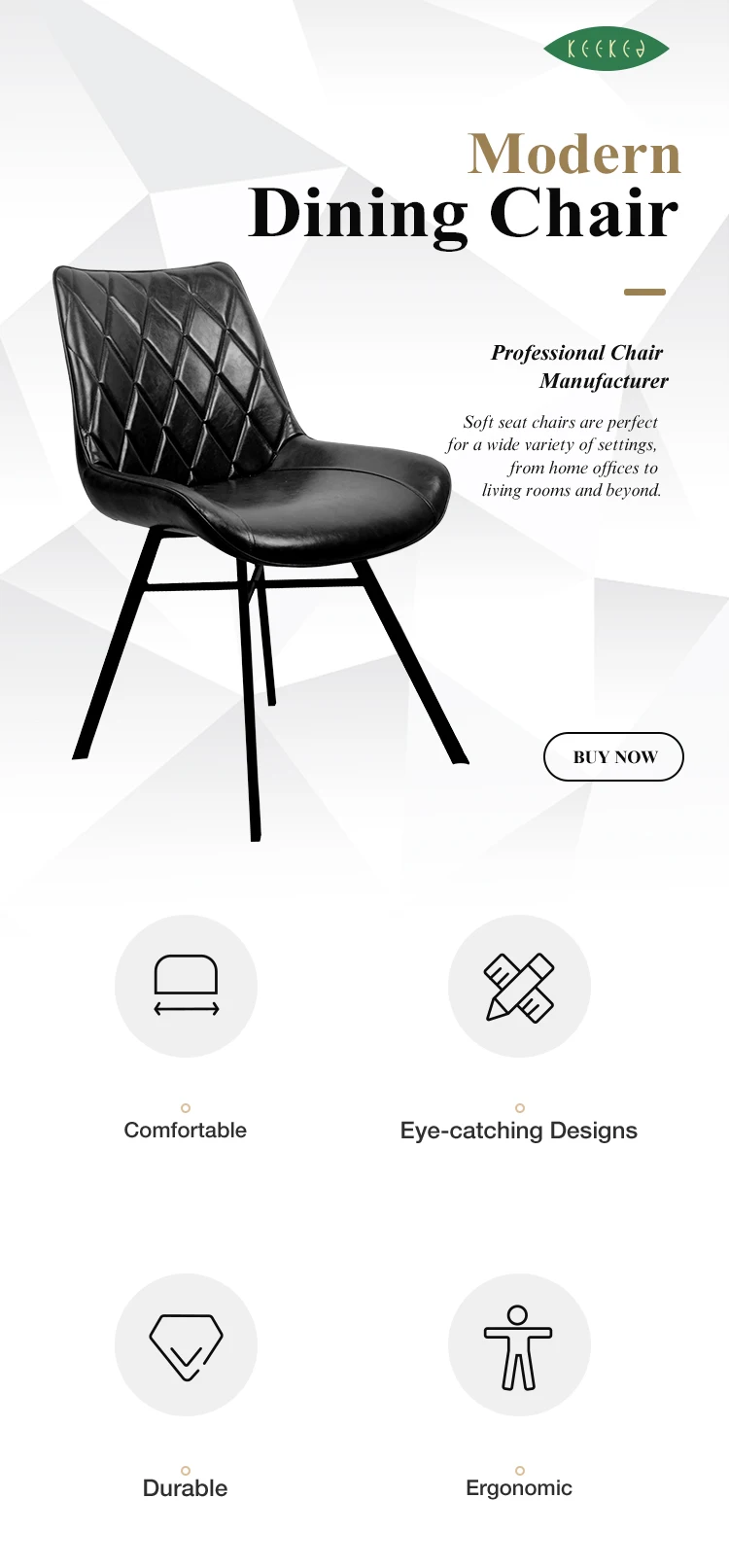 Customized Luxury Modern Restaurant High Bar Chair Counter Kitchen