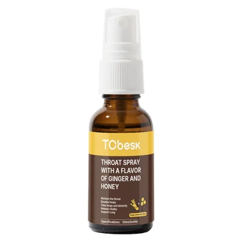 OEM Private Label Ginger & Honey Throat Spray for Adults Effective in Clearing Dry Throat and Lung Cleaning Detoxification