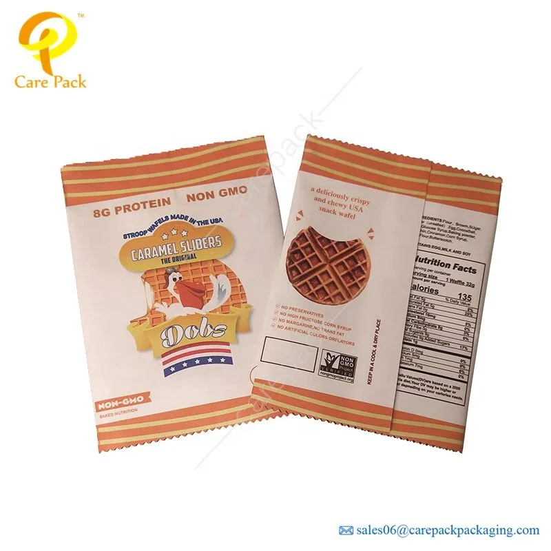 Biodegradable Packaging Wrappers Heat Sealing Customized Protein Bar Chocolate Engergy Bar Packaging Food Candy PE Plastic