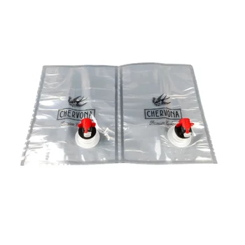 Integrated transparent wine box inner bag, continuous line filling 5l drinking water sterile bib bag