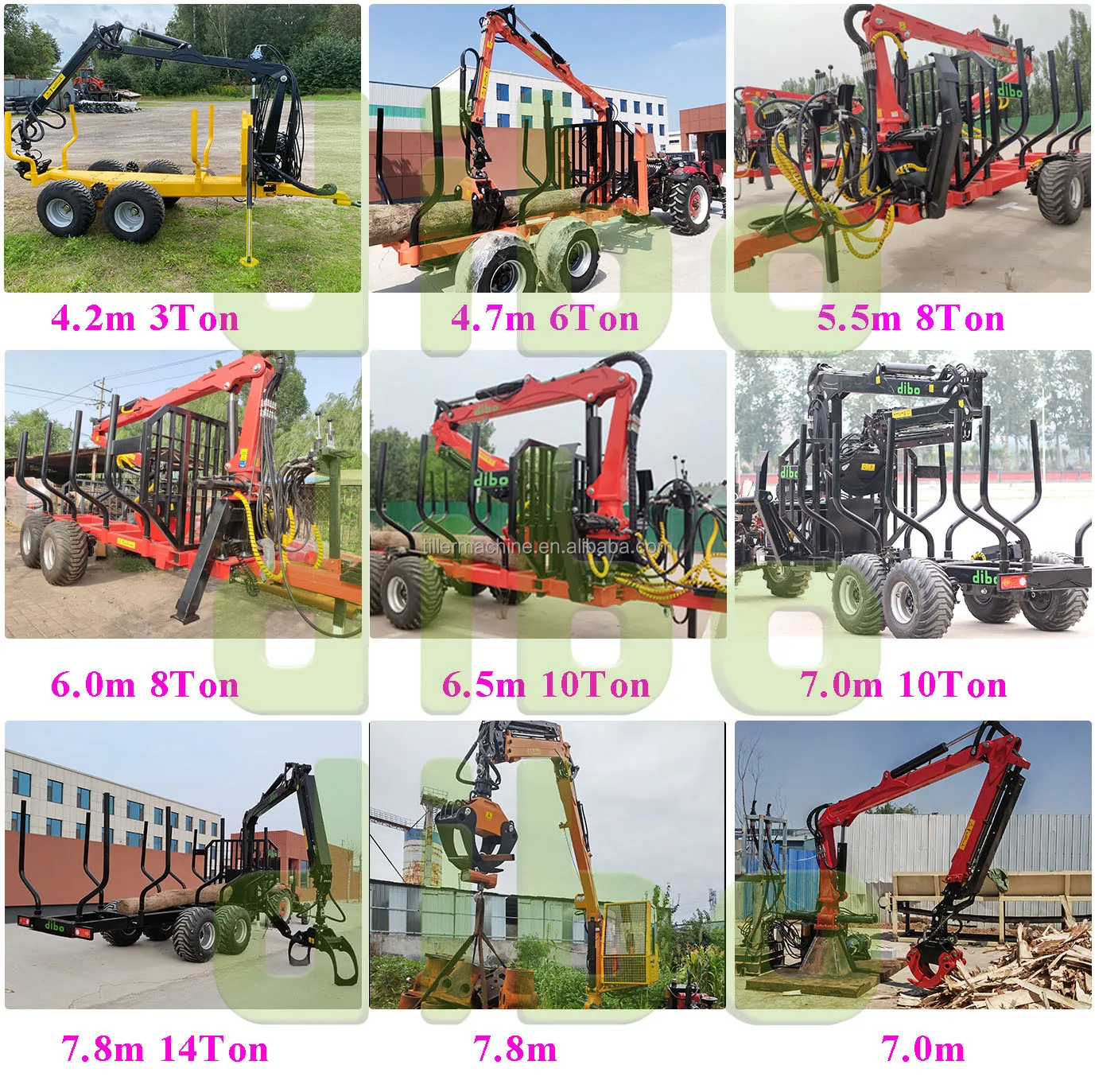 Hydraulic Log Grab Atv Hydraulic Tipping Trailer Tow Behind Atv Hay