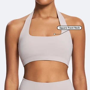 Pilates Sportswear Workout Sports Bra for Hanging Neck Comfortable Sports Bra for Women Fitness Yoga Athletic Running Sports Bra