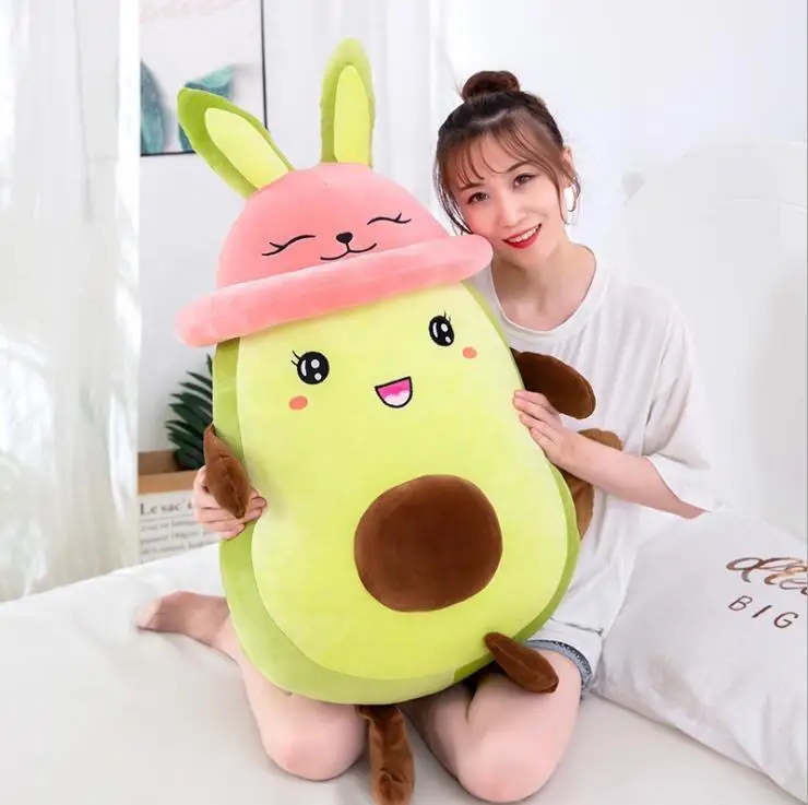 Custom Plush Toy Avocado Pillow 2024 Green Fruit Soft Plush Stuffed Toys