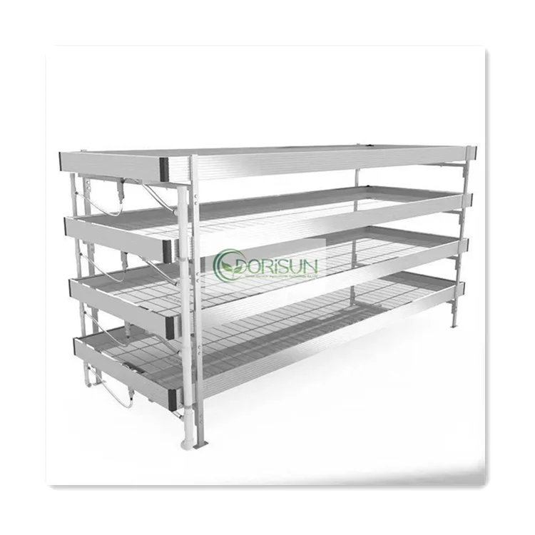 4x8 5x10 Custom Commercial Greenhouse Grow Table Double Stacked Multi