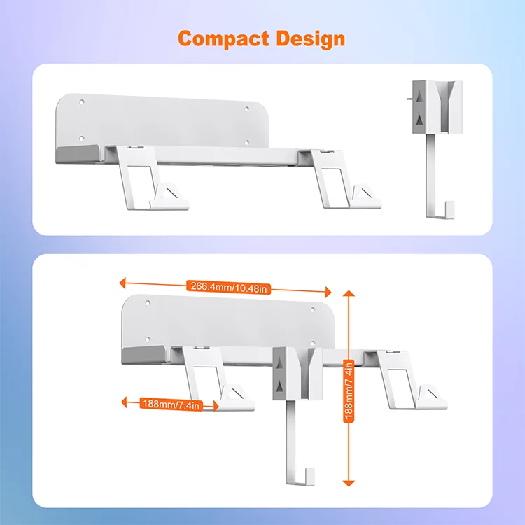 Multifunction Wall Stand Stable Metal Wall Hanging Stand Kit With 2