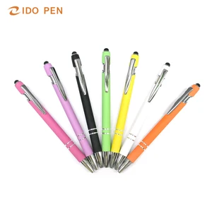 Custom Logo 2-in-1 Stylish Ballpoint Pen and Capacitive Screen Touch Pen Soft Touch with 1.0mm Writing Width for Promotions