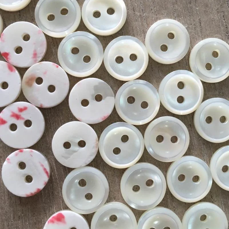 White Trochus Shell Button for Clothing