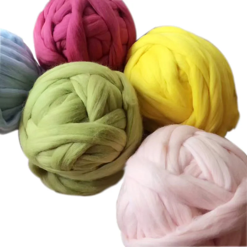 21 Micron Super Chunky Merino Woolen Yarn 100% Merino Wool Dyed Pattern  Extreme Arm Knitting for Weaving