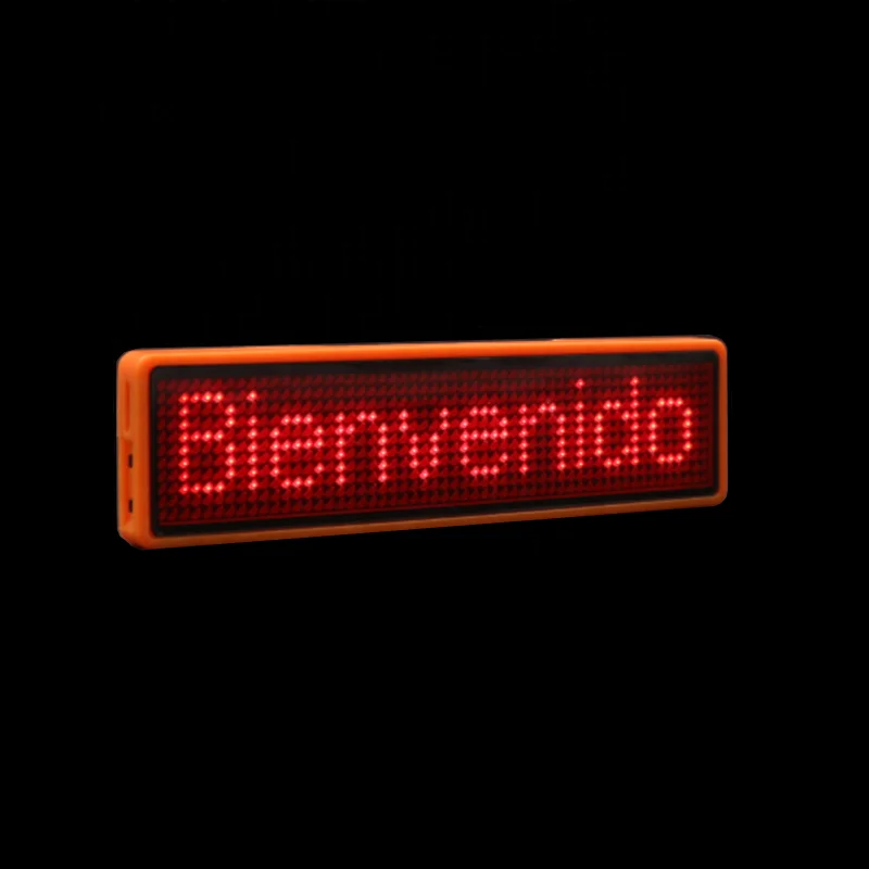 Recharge Scrolling  Electronic Language Staff LED Name Tags