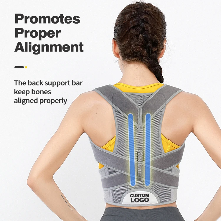 Mens Correct Posture Gym Daily Training Back Bone Support Brace Belt