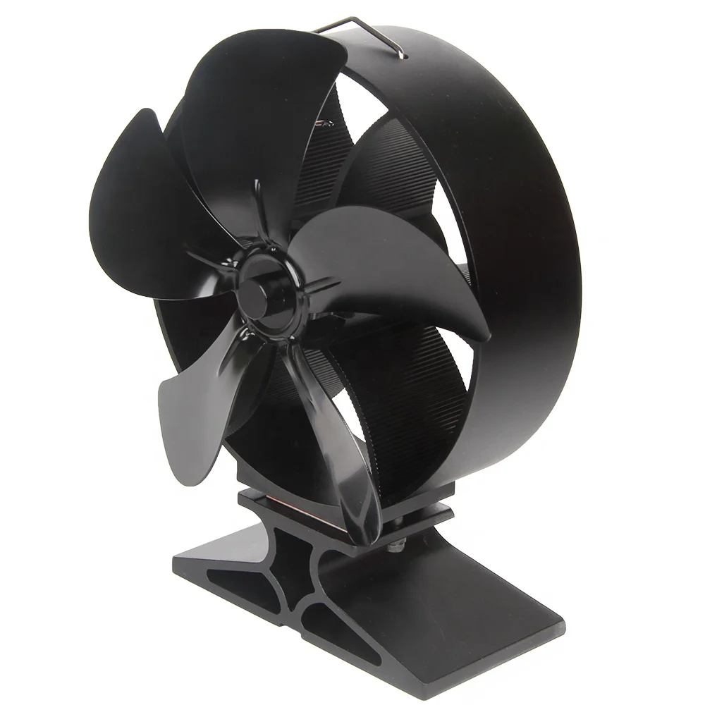 Robust Design Patent Super High Airflow 250cfm Low Noise Heat Powered Eco Friendly Neat864 Wood Stove Fan Fireplaces Accessories