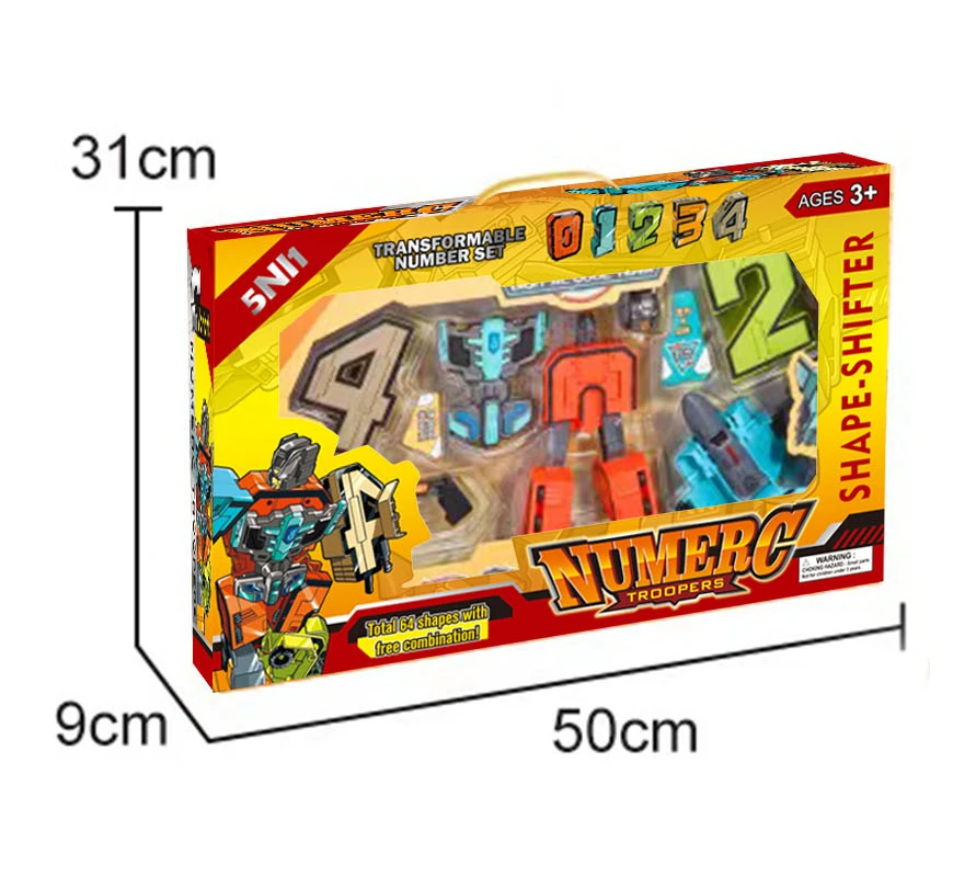 Diy Assembly Deformation Robots Learning Toy Digit Transform Robot For