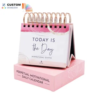 New Arrival Custom 366 Days Diary Daily Flip Calendar Office Decor Inspirational Quotes Desk Motivational Paper Calendar