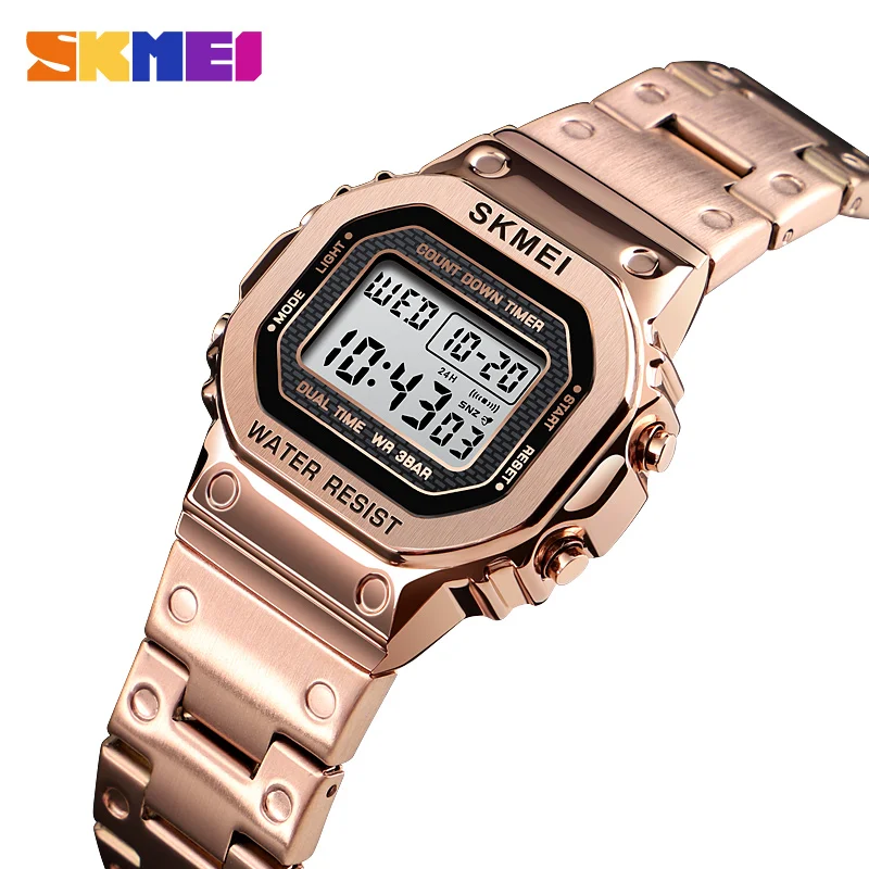 skmei rose gold watch