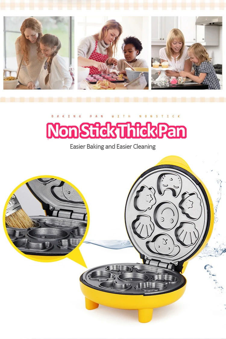 Cartoon Automatic Cake Baking Machine Small Toaster Double Heating