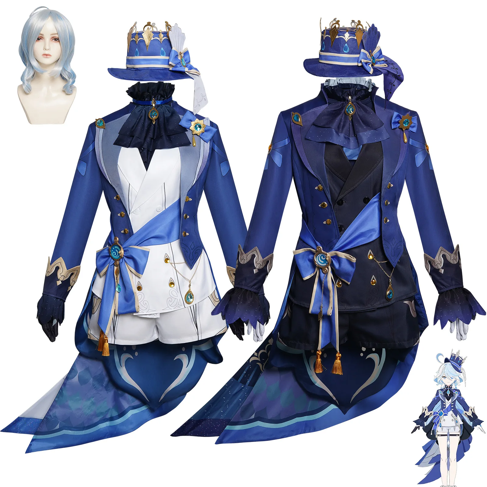 Genshin Furina Cos Clothes Cosplay Costumes Anime Performance Clothing ...