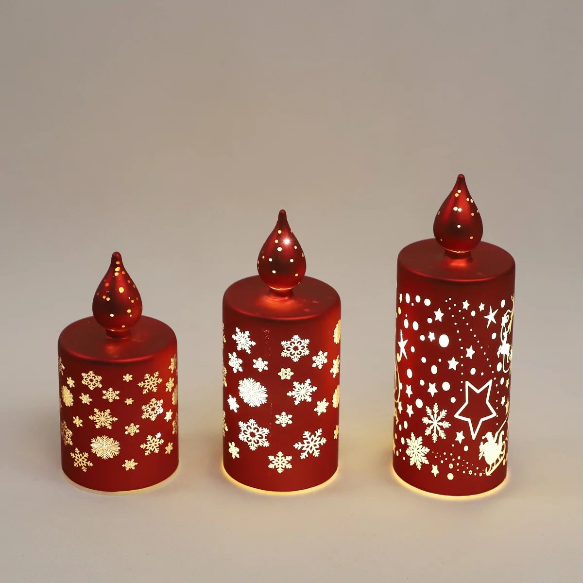 High Quality LED Battery Operated Candles Glass Flameless Candles Decoration with Timer