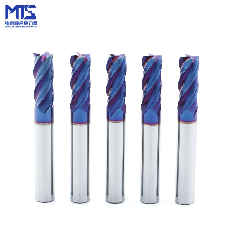 
MTS HRC45/55/65 4flutes 3 flute 2f Cnc lathe milling end mill cuter cutting tools for milling machinies 