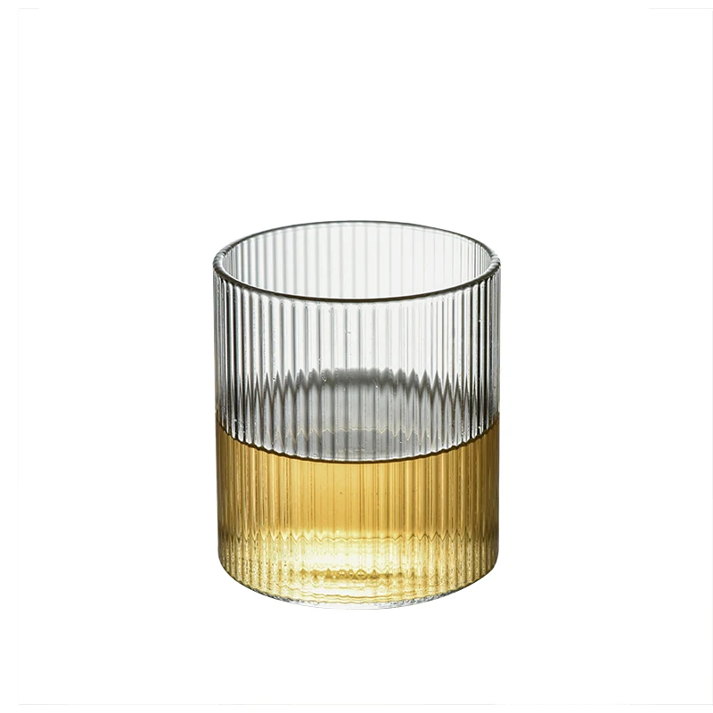 Ribbed Glass Cup 