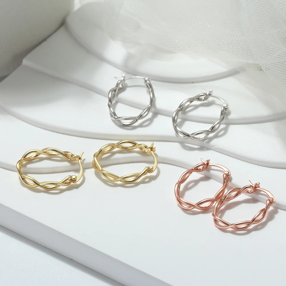 Orecchini A Cerchio Piccoli In Argento 925 Con Zirconi - Ipoallergenici - Disponibili In Oro E Argento - 10 Mm