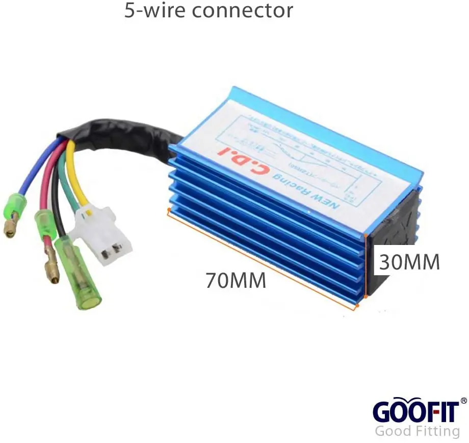 GOOFIT  Motorcycle Small Enclosures CDI Replacement for 2 Stroke 50cc 70cc 90cc Yamaha JOG Minarelli ATV Scooter1PE40QMB