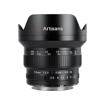 7artisans 7.5mm F3.5 APS-C Ultra Wide Angle Manual Focus Fisheye Lens for Nikon F DSLR Lens