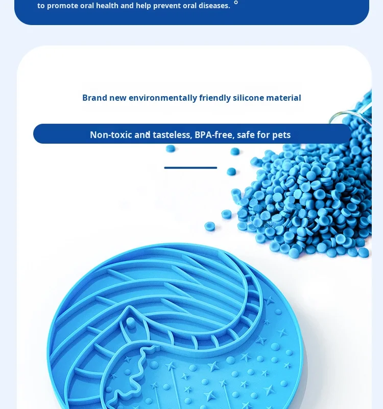 Manufacturer Eco-Friendly Silicone Slow Feeder Dog Bowl Pet Licking Mat with Suction Cup for Puppy Food Dish or Cat Supplies factory