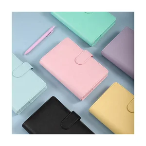 Macaron A6 Binder by RTS 6-Ring Magnet Money Organizer with Cash Envelope Budget Planner Loose-Leaf Spiral Binding