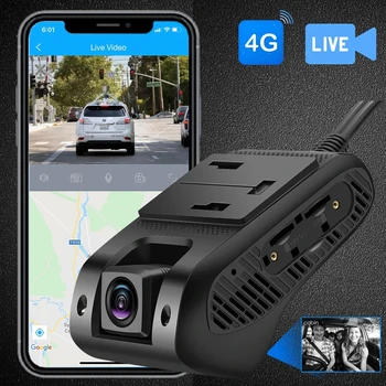 JC400D 4G Car DVR Camera 1080P Live Streaming Dashcam GPS Tracker With DMS Driver Behaviour Monitoring Via Web Platform and APP