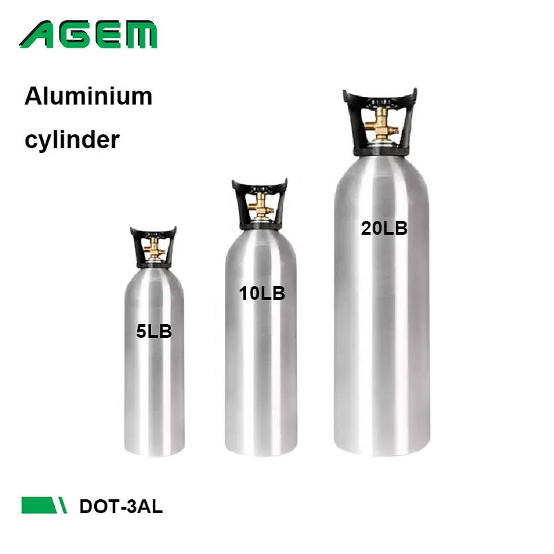 Silinder Scuba Selam Aluminium 0.5L-20L Tangki Silinder Aluminium Persetujuan ISO7866 DOT-3AL