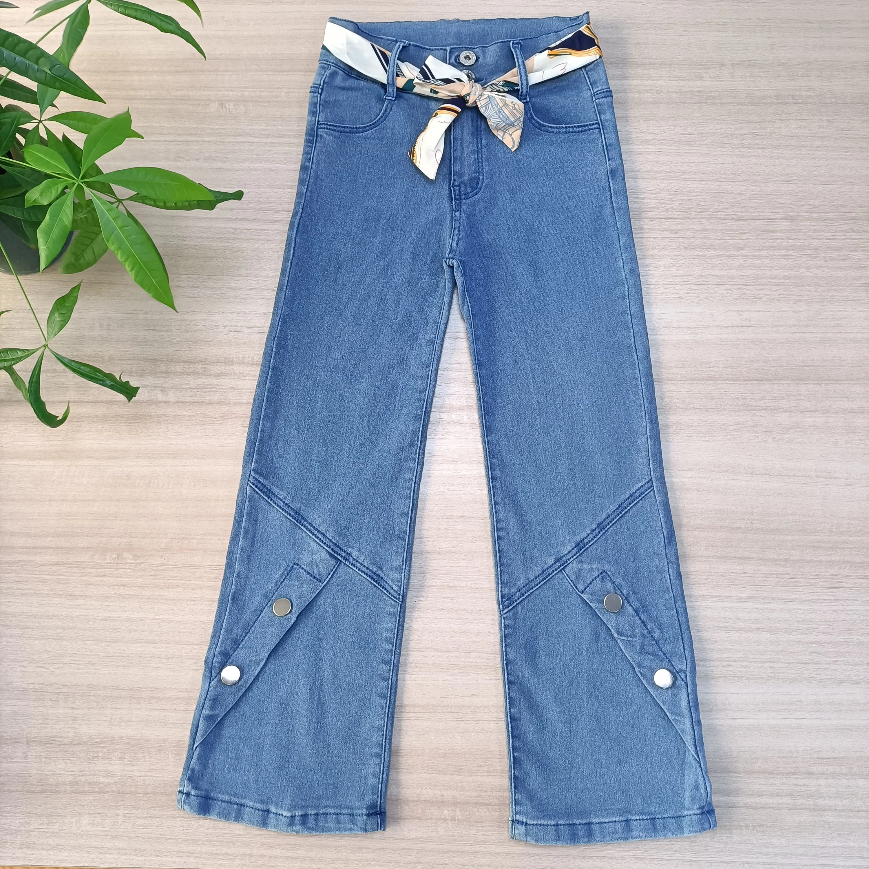 New Design Jeans Trouser For Kids Girls Boot Cut Stretch Denim Fashion