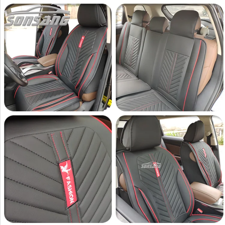 Wholesale Full Set Waterproof Pu Leather Custom Car Seat Covers