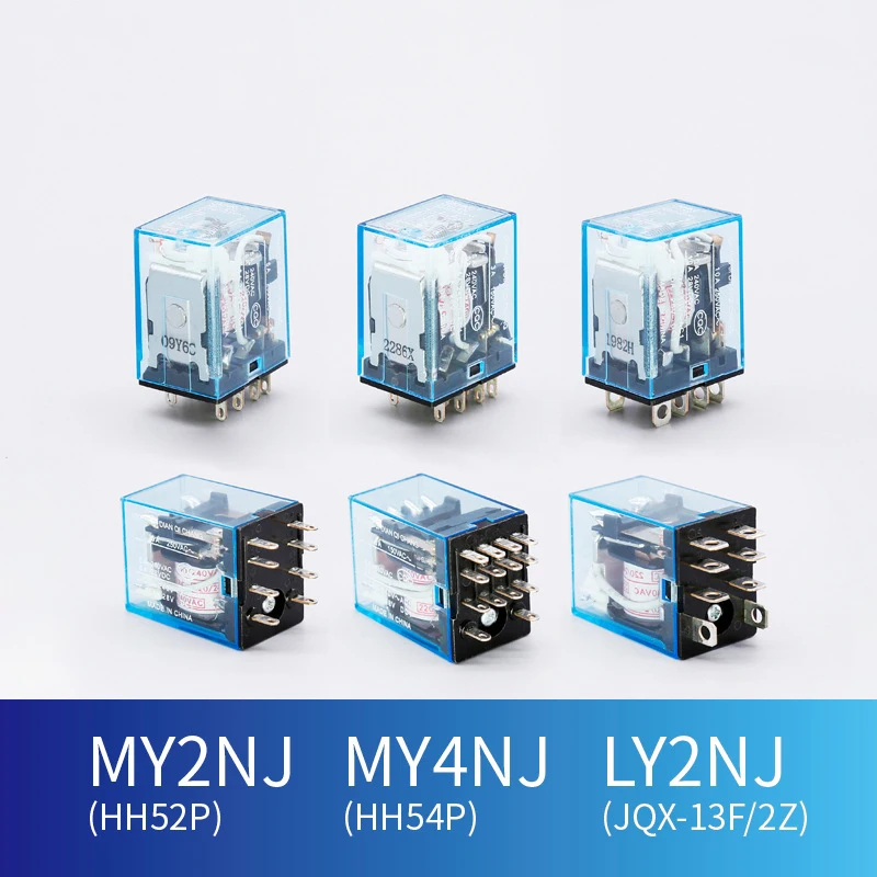 Small Intermediate Relay Base 8 Pin 14 Pin with MY2NJ LY2NJ MY4NJ Electromagnetic Mini MY2 Relay