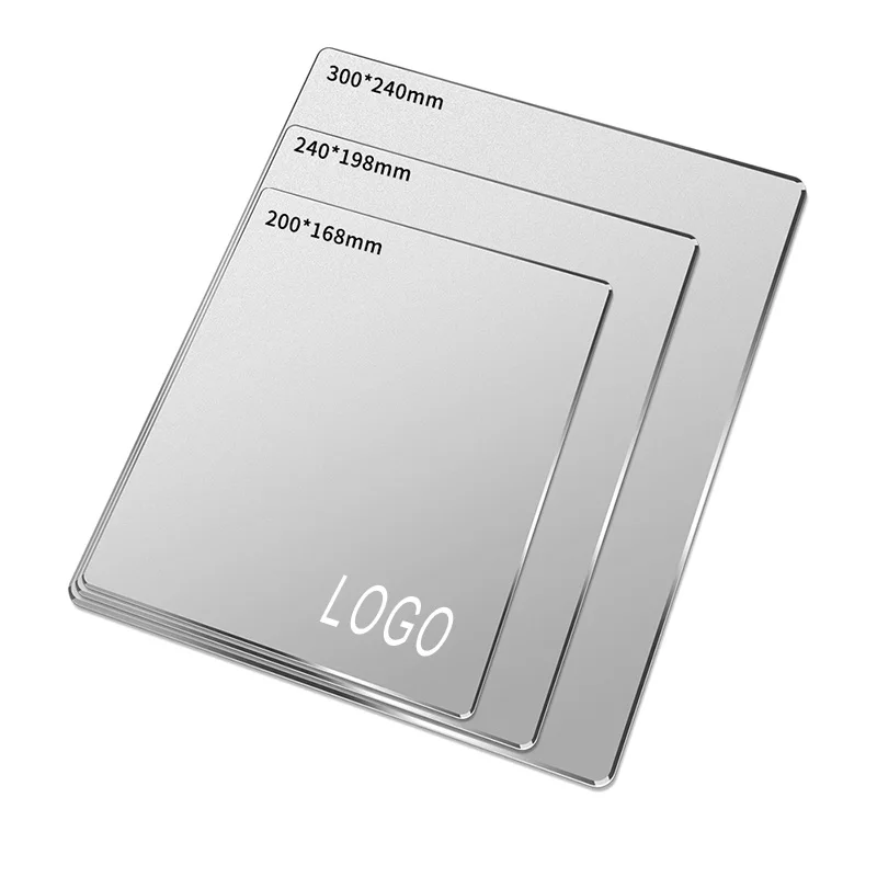 Professional Custom Mouse Pad Metal Aluminum Mouse Pad Mat Smooth Magic Thin Mouse Pad Double Side Waterproof Computer Mousepad
