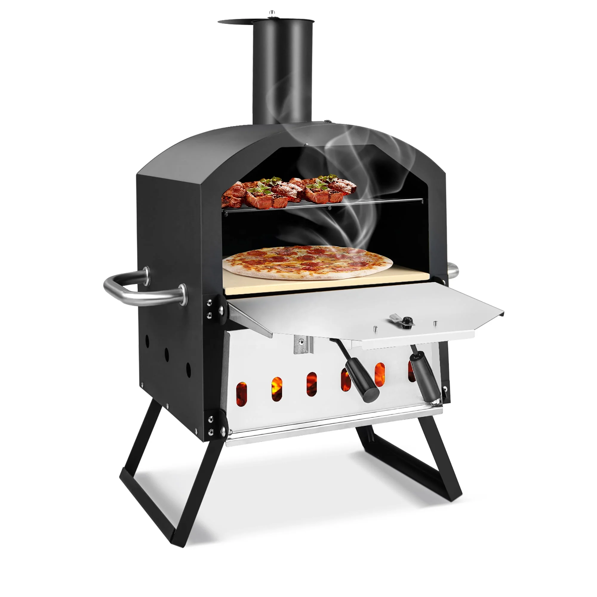 High Quality 2layer Pizza Oven Wood Fired Pizza Grill Outside Pizza