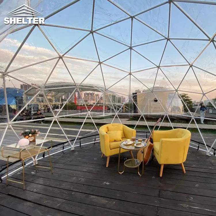 Small Geodesic Igloo Dome Cafe Restaurant Greenhouse for Sale