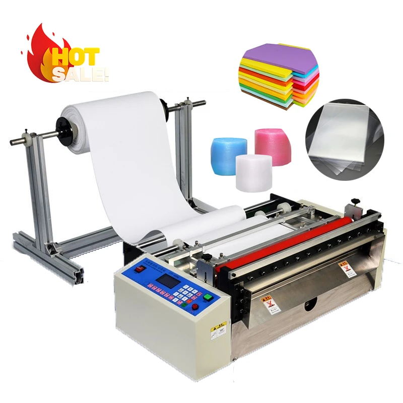 Automatic PVC PET Film Nonwoven Cloth Paper Fabric Label Cutting Cutter Plastic Roll Machine to