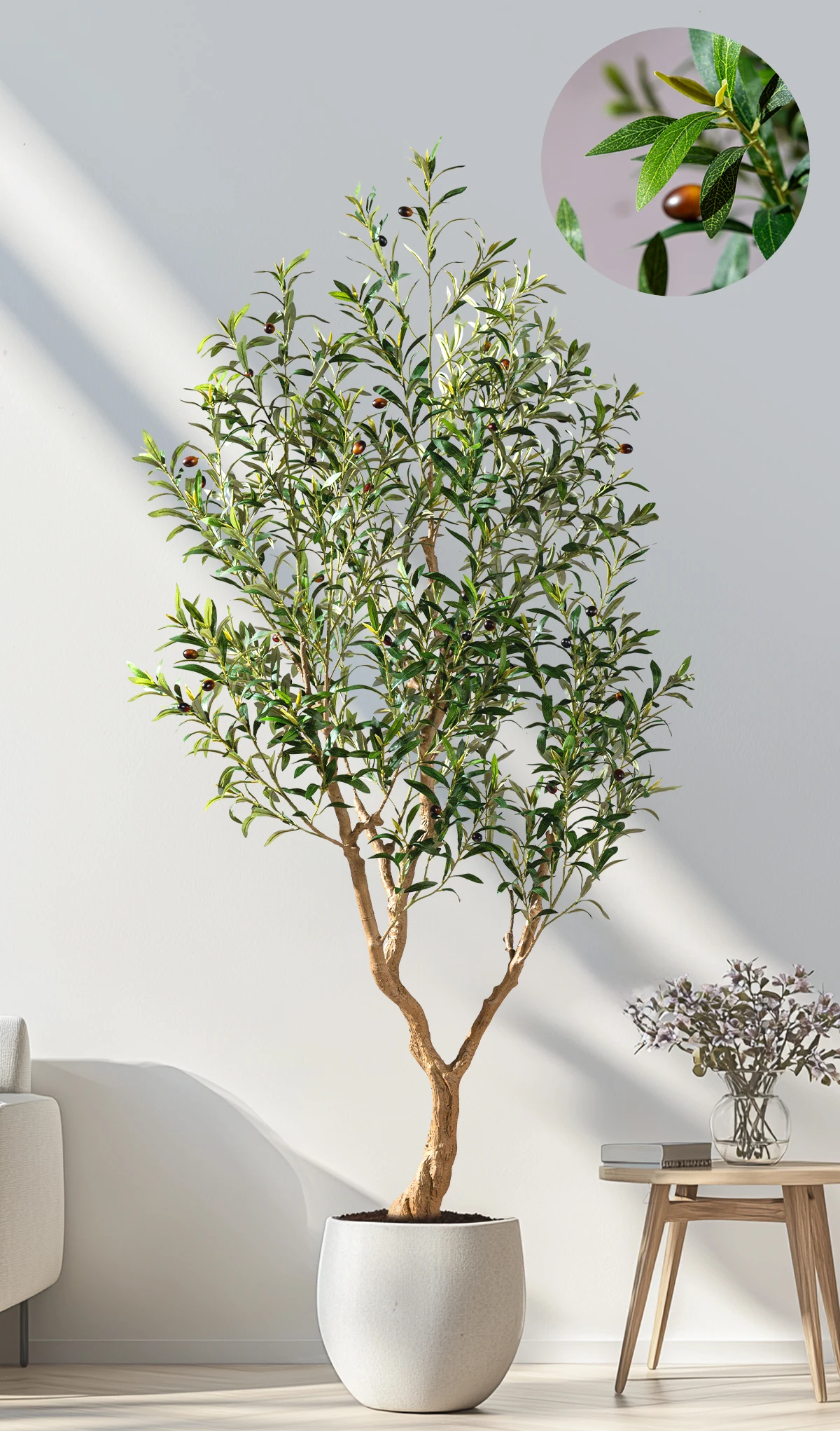Large 210 cm Anti-Ultraviolet Artificial Olive Tree Bonsai Plant Plastic Outdoor Garden Supplies for Birthday Celebration supplier